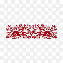 红色梅花鹿花纹