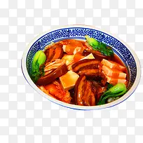五花肉炖豆腐图片素材