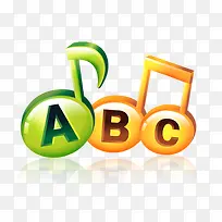 ABC音乐音符免抠素材