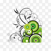 绿色花纹底纹