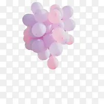 高清摄影粉色紫色的气球