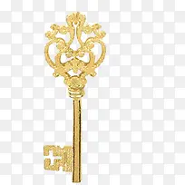 金色花纹锁匙