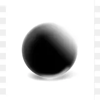 黑色玻璃球玻璃珠png素材