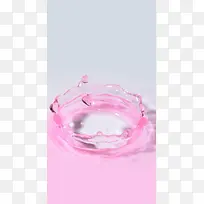 透明粉色液体海报背景