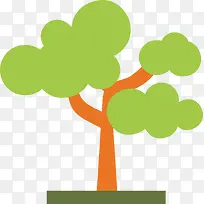 矢量绿树植物素材图