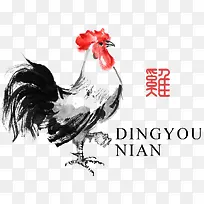 中国画鸡年