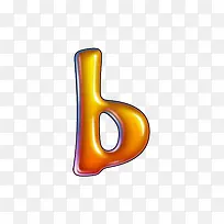 水滴字母b