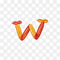 气球字母W