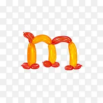 气球字母m
