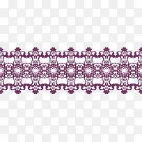 紫色花边框架