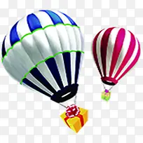 彩色礼物漂浮氢气球