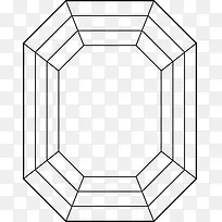 矢量线条钻石图