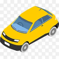 黄色轿车