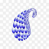 蓝色孔雀素材