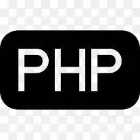 php文件的黑色圆角矩形界面符号图标