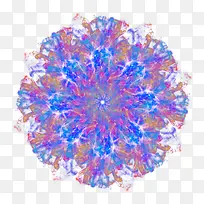 梦幻炫酷紫花花朵顶视图