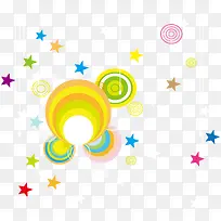 卡通小星星和月亮