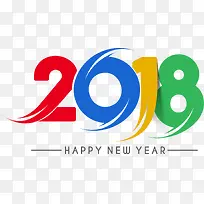 2018新年快乐数字英文