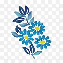 蓝色点缀菊花