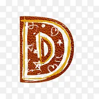 皮革字母d