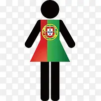 衣服上的葡萄牙国旗