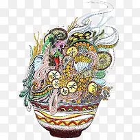 各种食物手绘