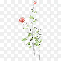 清新手绘小红花