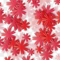 红色花朵图案设计矢量图