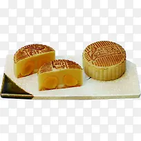 黄色蛋黄月饼中秋