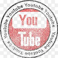 YouTube社交网络邮票图标