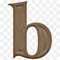木质雕刻字母b