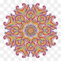 圆形复古矢量图