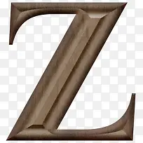 木质雕刻字母Z