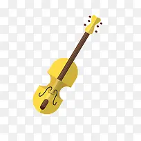 矢量黄色小提琴