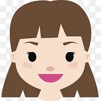 卡通创意矢量女孩图