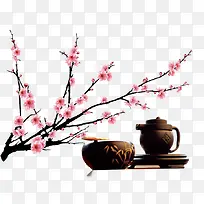 古典鲜花元素