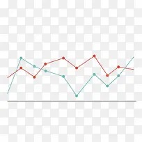 矢量折线图线形图坐标图