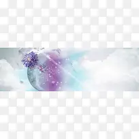 香水梦幻几何立体块背景banner