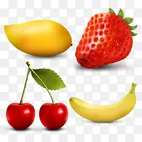香蕉草莓水果图标