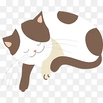 森林动物卡通插画猫咪素材