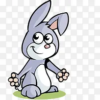 卡通兔子灰色