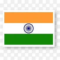 矢量卡通印度国旗贴纸