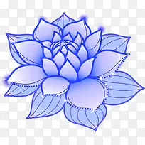 蓝色唯美钻石花朵