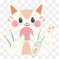矢量图可爱的小猫咪
