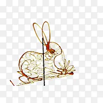 兔子糖画作品