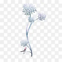 白色雪树