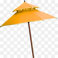 黄色双层遮阳伞