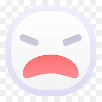 可爱白色小人发怒