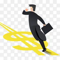 金钱符号和男人