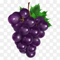 紫色立体的卡通葡萄